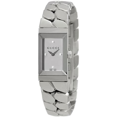 gucci small silver watch|G.